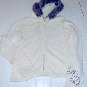 Harley-Davidson Women’s zip up sweatshirt size Medium off/white